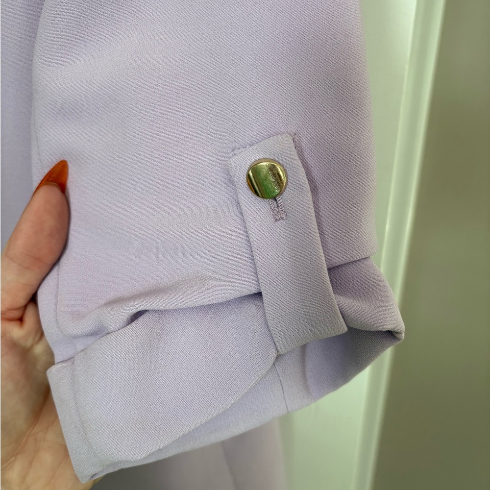 ZARA Lavender Cuffed Blazer - Picture 4 of 6